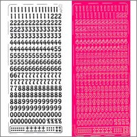 Sticker Zahlen 9mm pink