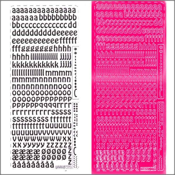 Sticker Kleinbuchstaben 9mm pink