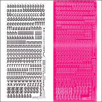 Sticker Kleinbuchstaben 9mm pink