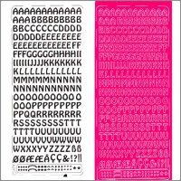 Sticker Großbuchstaben 9mm pink