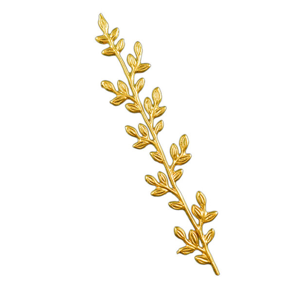 Wachsmotiv Trauerkerze -  Myrtenranke gold