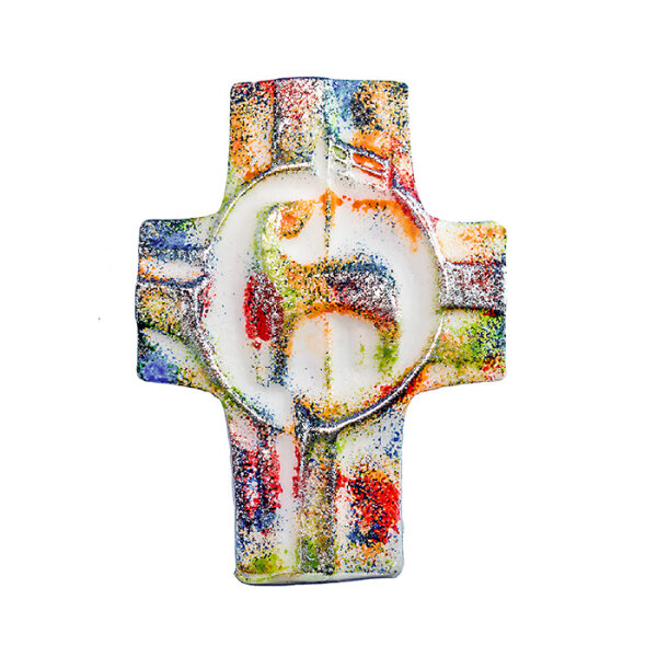 Verzierwachs Farbiges Osterkreuz mit Lamm