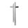 Wachsmotiv Trauerkerze -  Trauerkreuz weiß grau schwarz silber