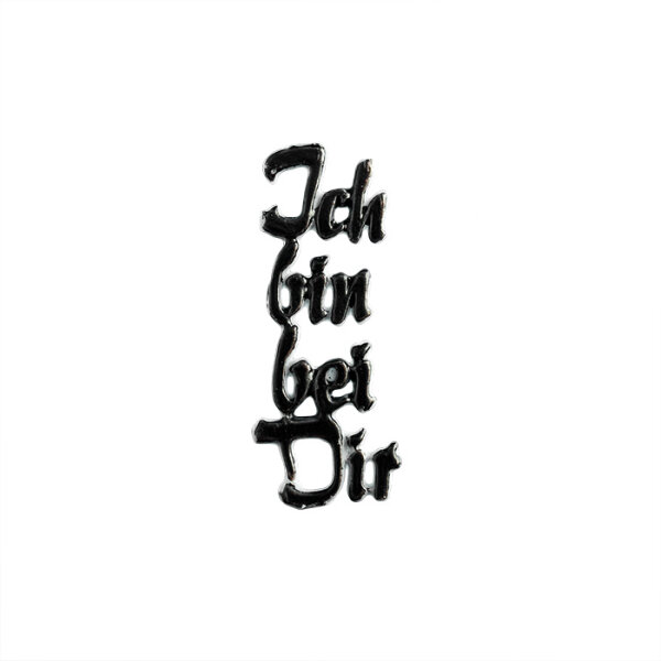 Verzierwachs Schriftzug: Ich bin bei Dir schwarz 5x1,5cm