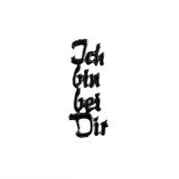 Verzierwachs Schriftzug: Ich bin bei Dir schwarz 5x1,5cm