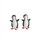 Wachsmotiv 2 Pinguine