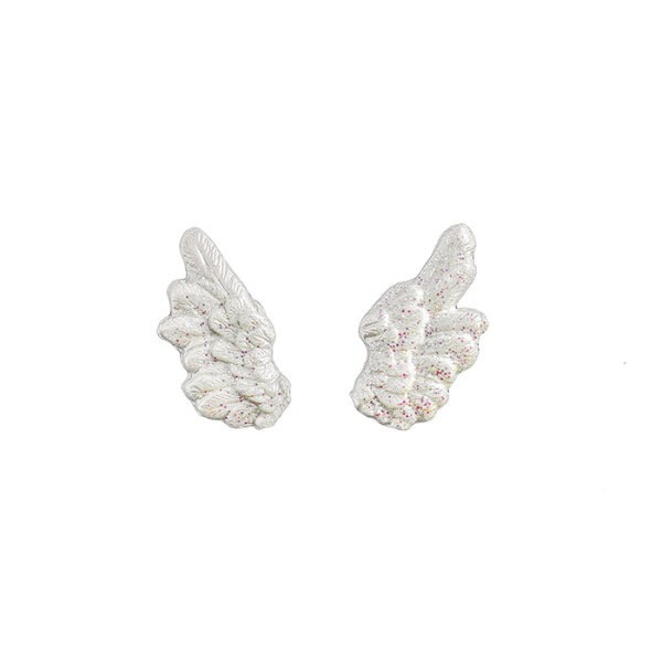 Verzierwachs Set Engelsflügel glitzernd 2 St.