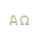Verzierwachs Alpha & Omega Symbol weiß- gold