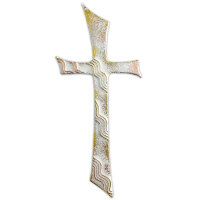 Verzierwachs Edles Kreuz vierfarbig mit Wellen