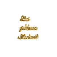 Wachsmotiv Schriftzug: Zur goldenen Hochzeit gold