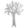 Wachsmotiv Großer Baum silber