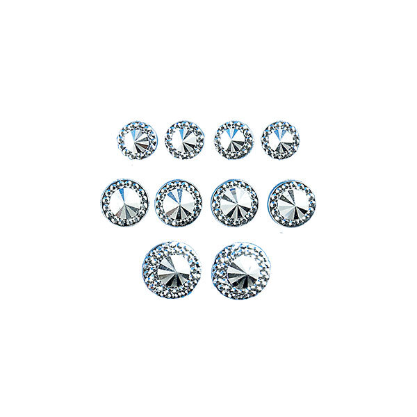 Silberne Diamansteine facettiert