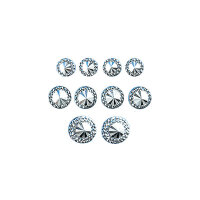 Silberne Diamansteine facettiert