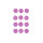 Irisierende Diamantsteine violett, 10mm 12 St.