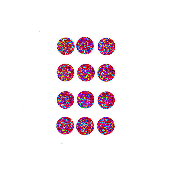 Irisierende Diamantsteine rot, 10mm 12 St.