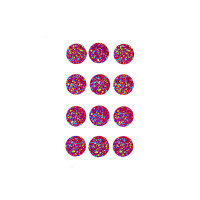 Irisierende Diamantsteine rot, 10mm 12 St.