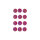 Irisierende Diamantsteine rot, 10mm 12 St.