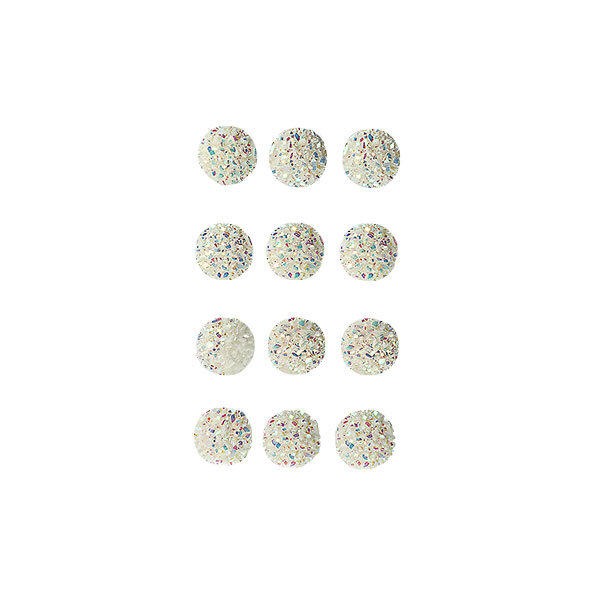Irisierende Diamantsteine weiß, 10mm 12 St.