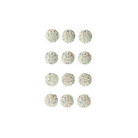 Irisierende Diamantsteine weiß, 10mm 12 St.