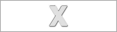 Wachsbuchstabe X - einzeln, Silber 8mm