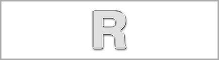Wachsbuchstabe R - einzeln, Silber 8mm