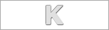 Wachsbuchstabe K - einzeln, Silber 8mm
