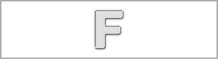 Wachsbuchstabe F - einzeln, Silber 8mm