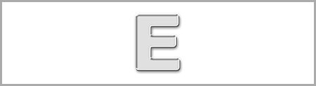 Wachsbuchstabe E - einzeln, Silber 8mm