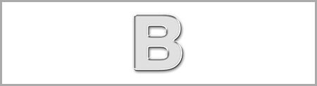 Wachsbuchstabe B - einzeln, Silber 8mm