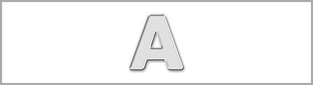 Wachsbuchstabe A - einzeln, Silber 8mm