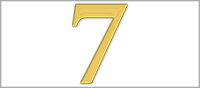 Wachszahl 7 - einzeln, Gold 22mm