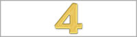 Wachszahl 4 - einzeln, Gold 12mm