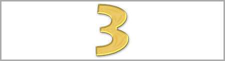 Wachszahl 3 - einzeln, Gold 12mm