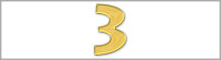 Wachszahl 3 - einzeln, Gold 12mm