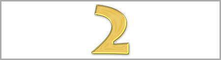 Wachszahl 2 - einzeln, Gold 12mm