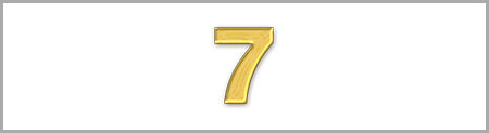 Wachszahl 7 - einzeln, Gold 8mm