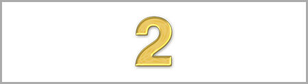 Wachszahl 2 - einzeln, Gold 8mm