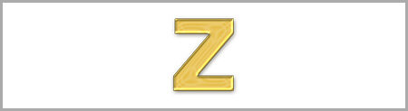 Wachsbuchstabe Z - einzeln, Gold 8mm