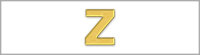 Wachsbuchstabe Z - einzeln, Gold 8mm
