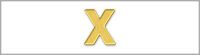 Wachsbuchstabe X - einzeln, Gold 8mm