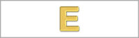 Wachsbuchstabe E - einzeln, Gold 8mm
