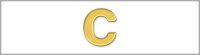 Wachsbuchstabe C - einzeln, Gold 8mm
