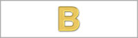 Wachsbuchstabe B - einzeln, Gold 8mm