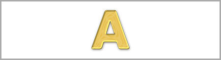 Wachsbuchstabe A - einzeln, Gold 8mm