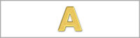 Wachsbuchstabe A - einzeln, Gold 8mm