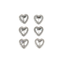Kristallherzen mit Diamant-Rand, 6 St. selbstklebend