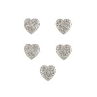 Diamantglitzernde Herzen, 5 St. selbstklebend