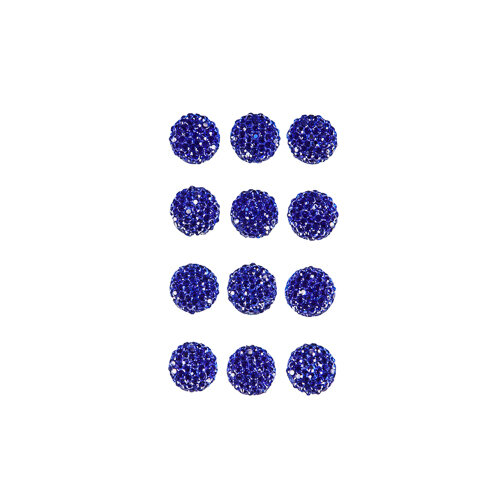 Blaue Diamantsteine, 10mm 12 St. selbstklebend