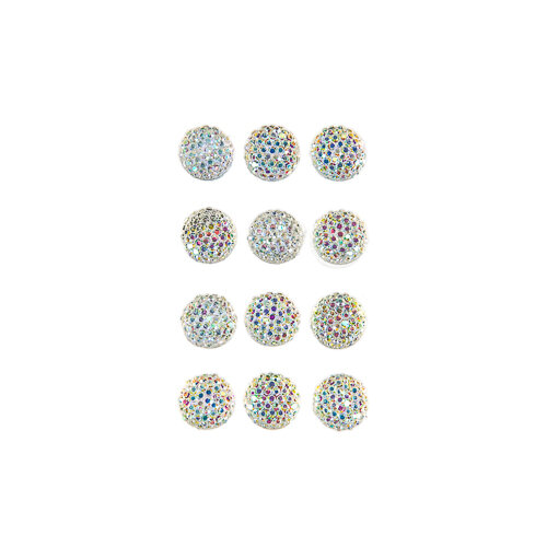 Irisierende Diamantsteine, 10mm 12 St. selbstklebend