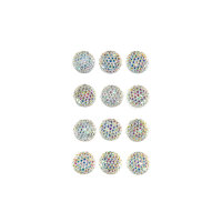 Irisierende Diamantsteine, 10mm 12 St. selbstklebend